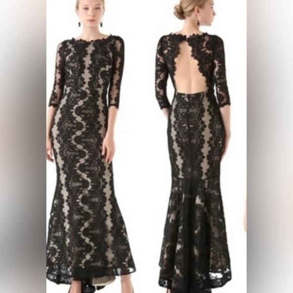 Alice + Olivia Jae Dress Gown Size 2 Mermaid Formal Special...